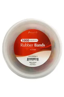 1000 Rubber Bands - Assorted