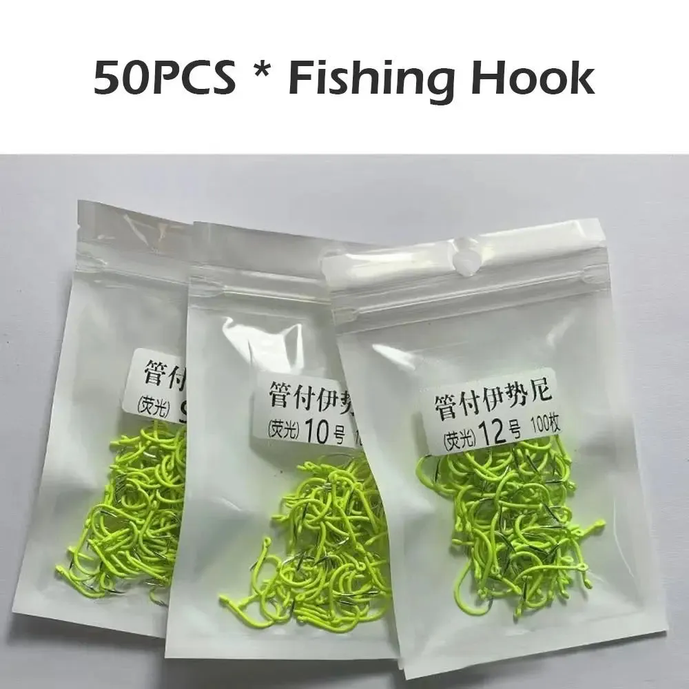 100pcs Barbed Fishhooks Hot High-carbon Steel Sea Fishing Fish Gear Sharp Toughness Fighting Hook Night Fishing