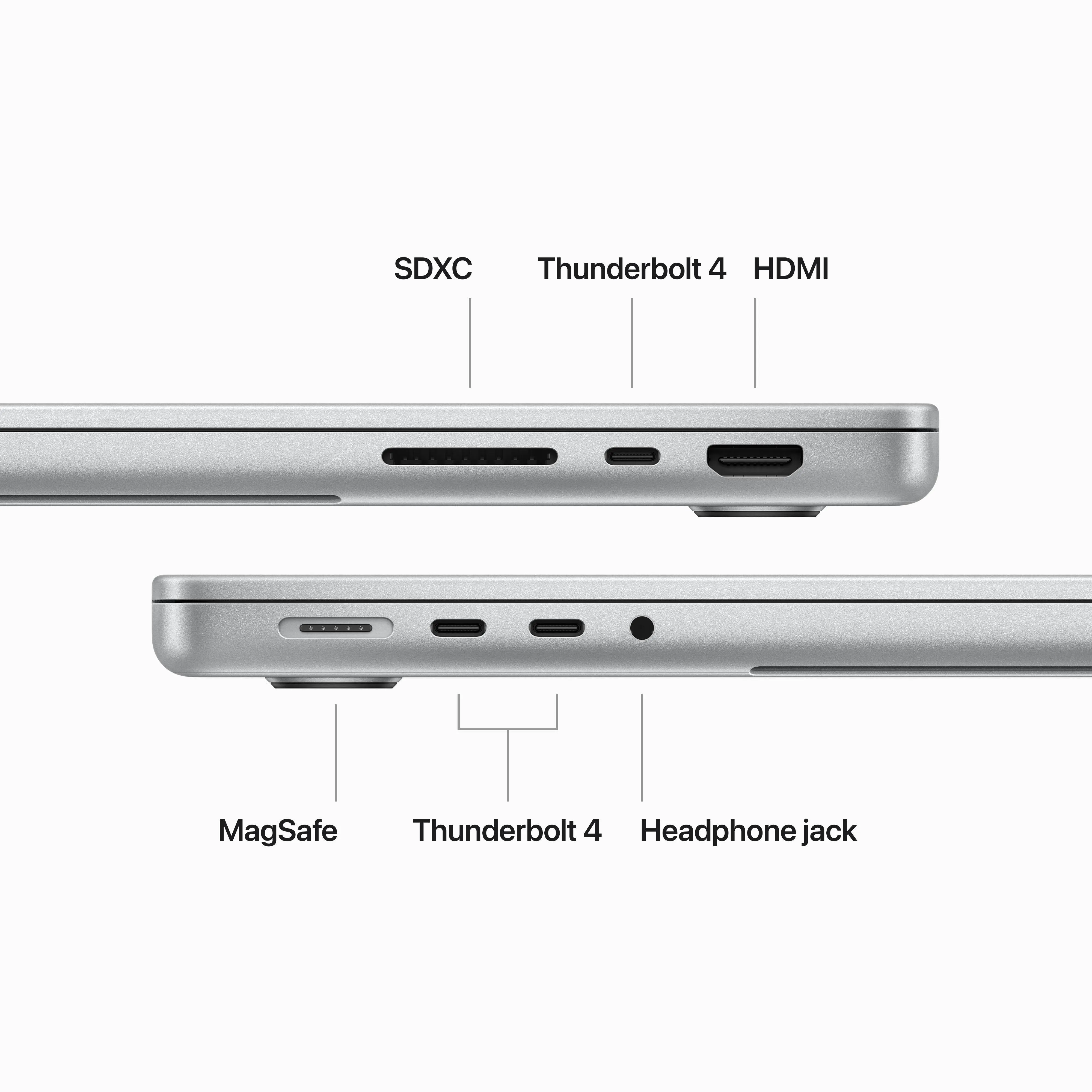 14-inch MacBook Pro: Apple M3 Pro chip with 11‑core CPU and 14‑core GPU, 512GB SSD - Silver