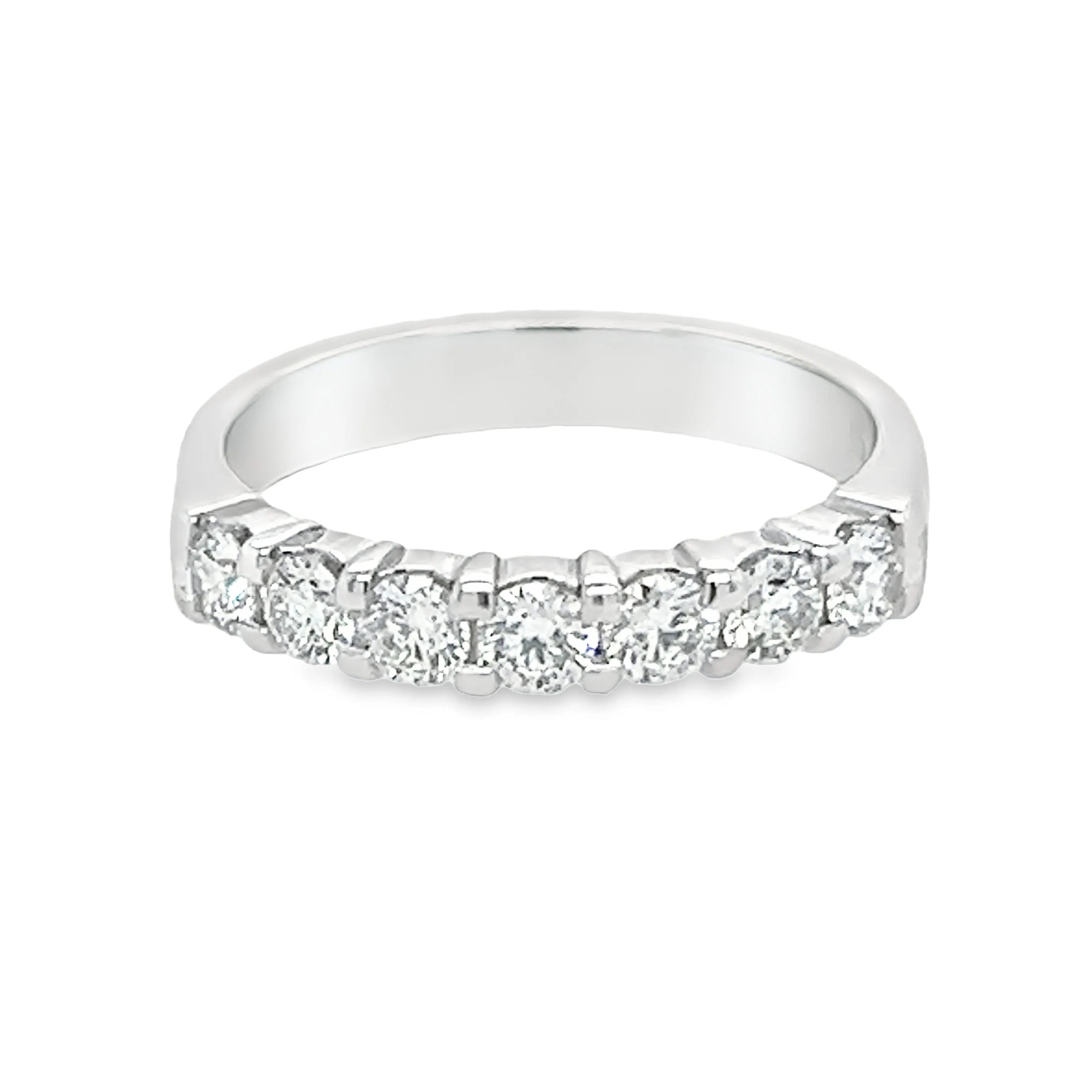 14K White Gold Diamond Band - .75ctw