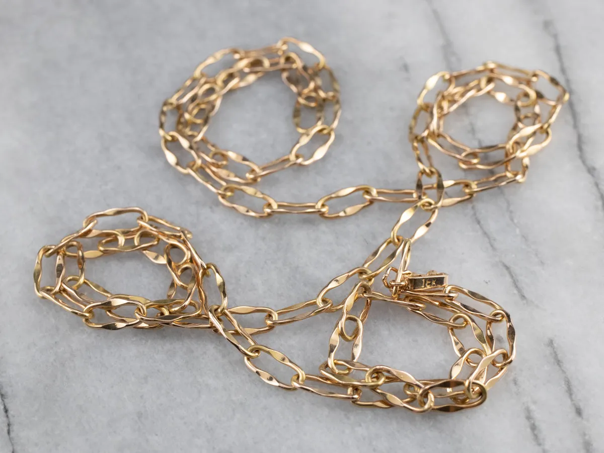 18K Gold Fancy Cable Chain Necklace