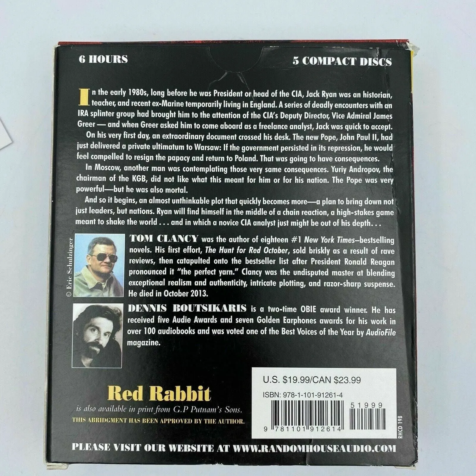 A Jack Ryan Novel Ser.: Red Rabbit by Tom Clancy (2015, Compact Disc,...