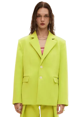 Acetate Oversized Lapel Blazer