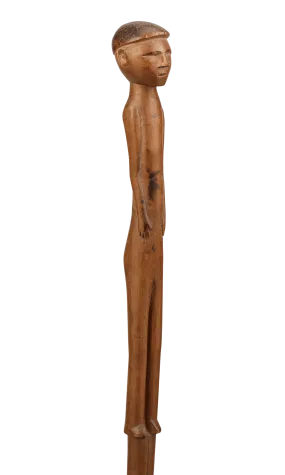 African Man Folk Art Cane