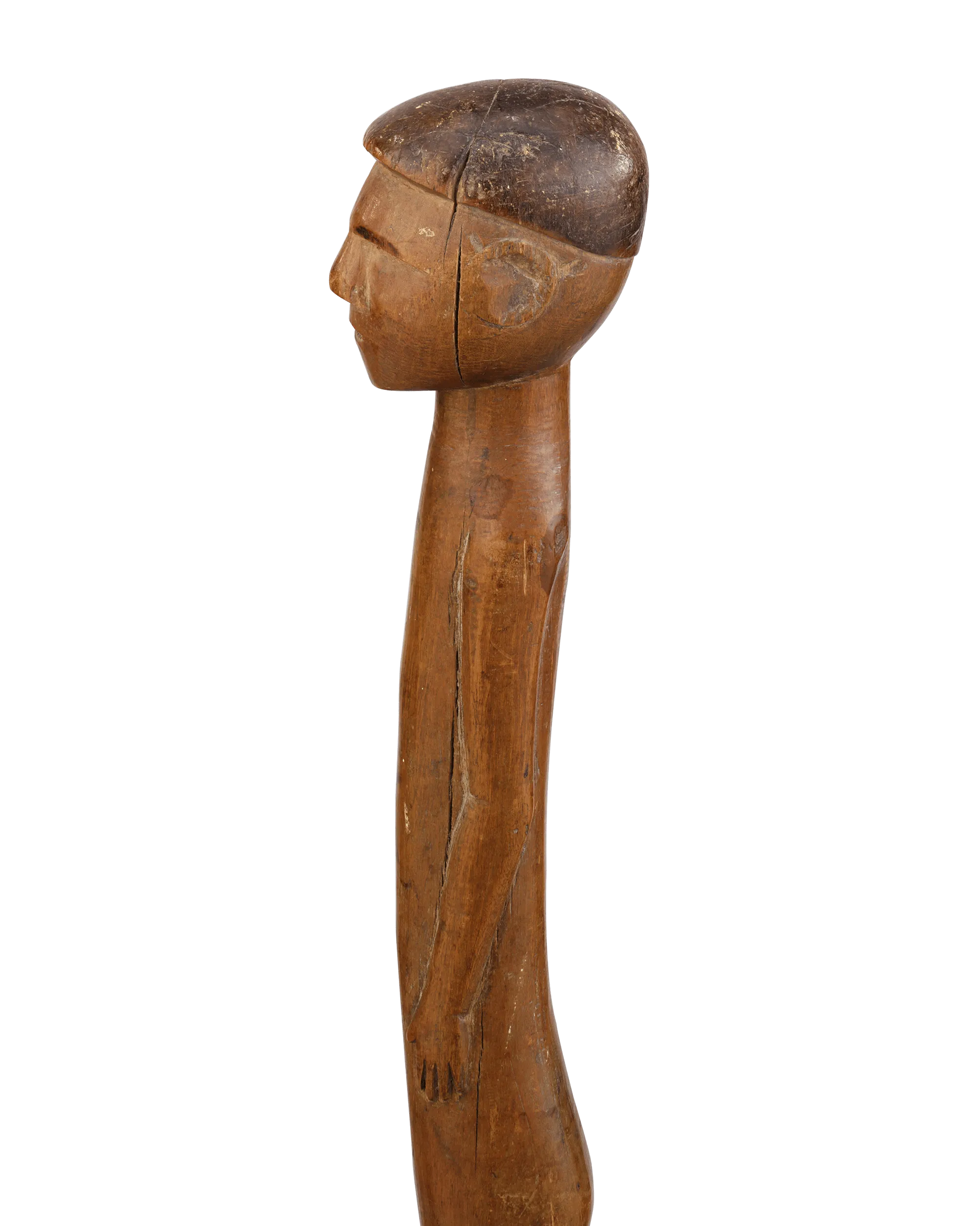 African Man Folk Art Cane