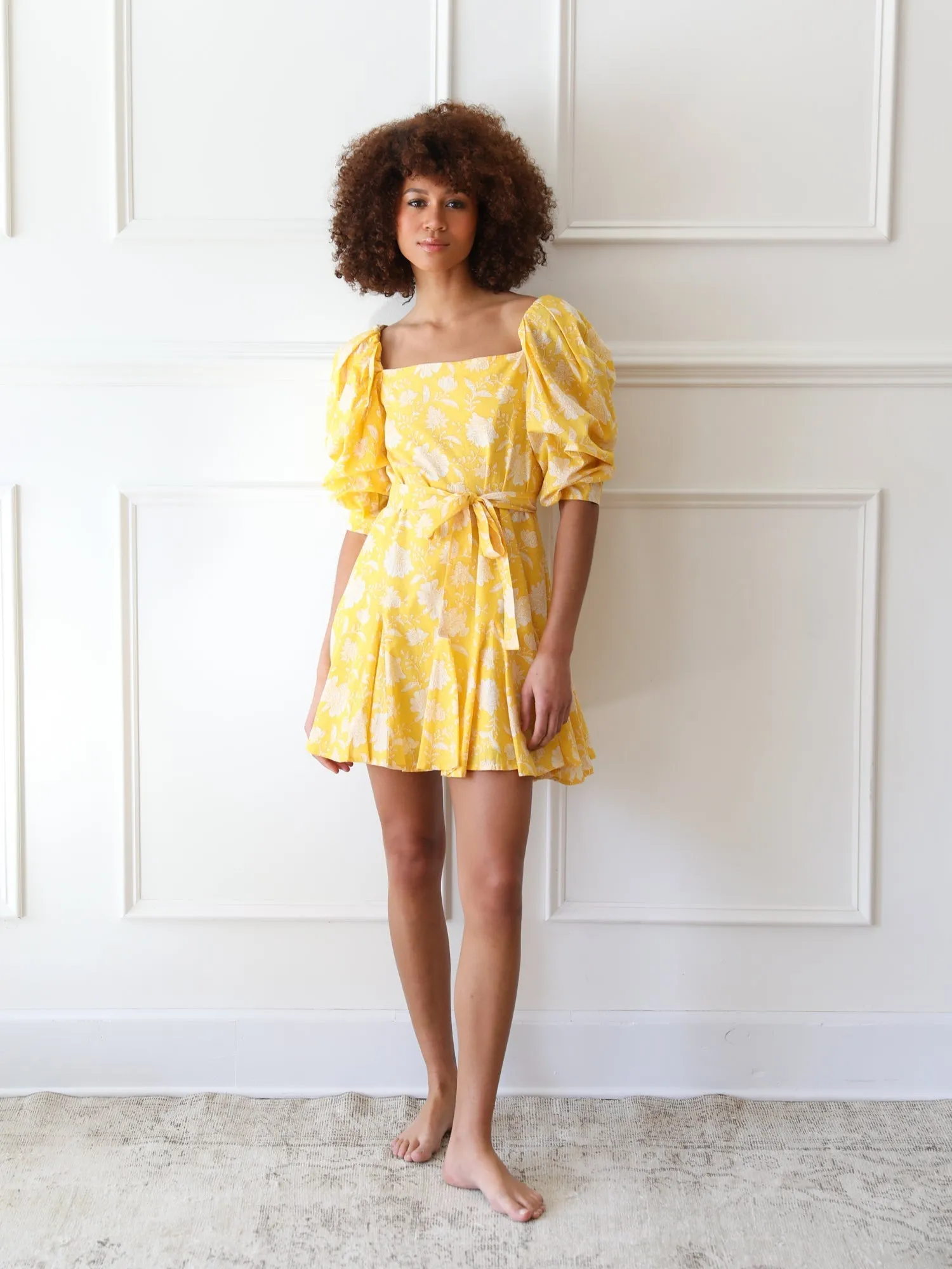 Anais Dress in Yellow Zinnia