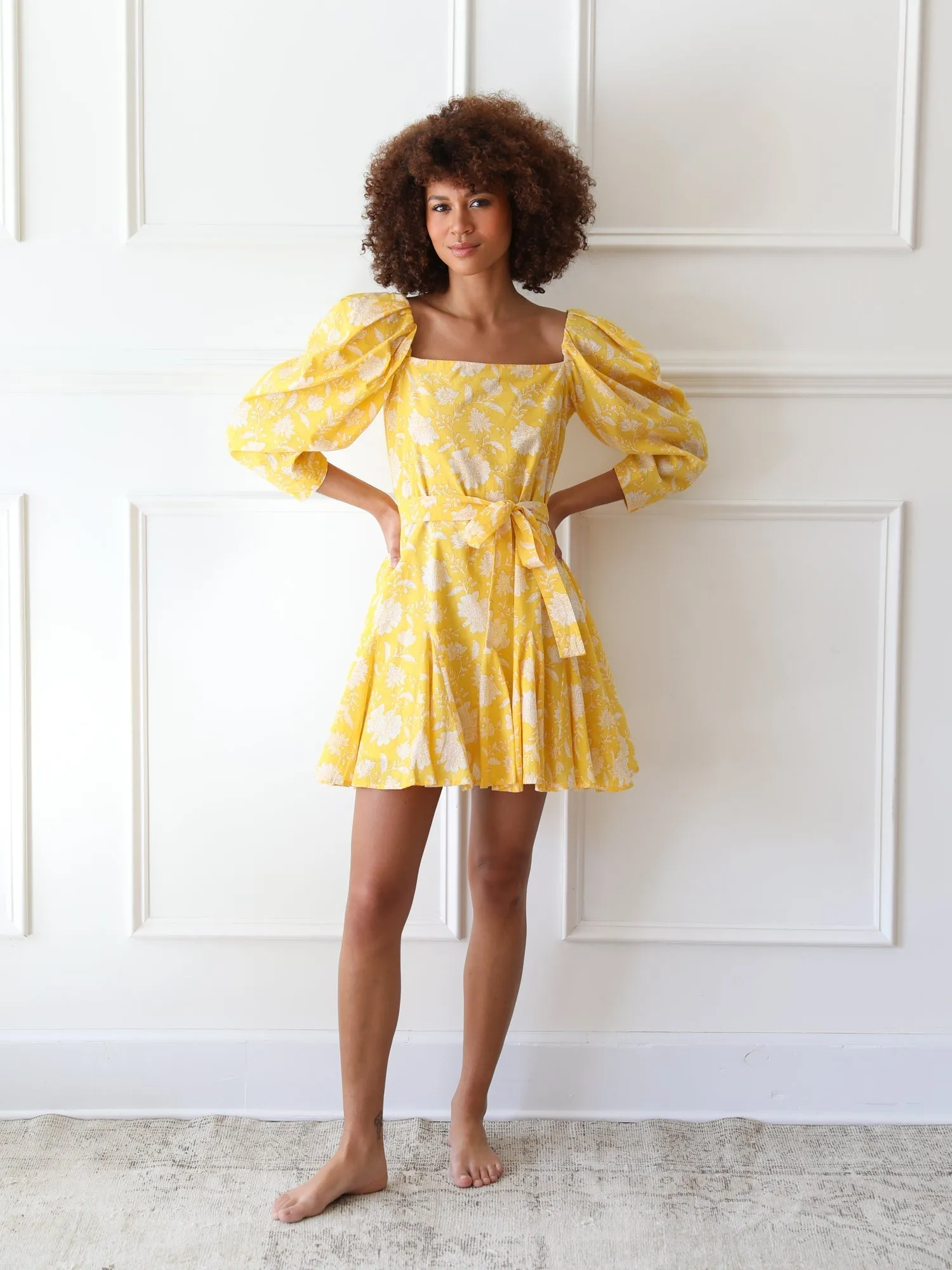 Anais Dress in Yellow Zinnia