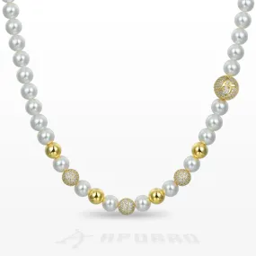 Aporro WONG Dragon Pearl and Bead Adjustable Necklace - 8mm