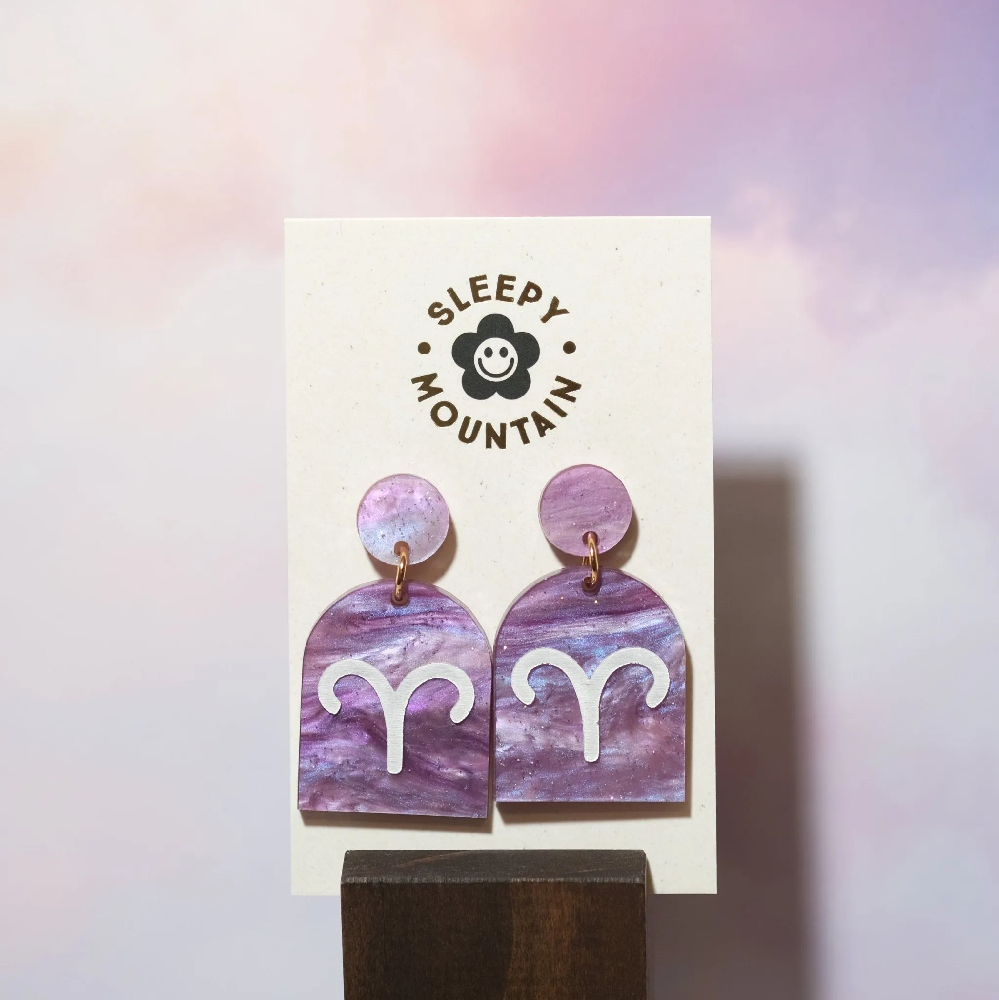 Aries Zodiac Earrings