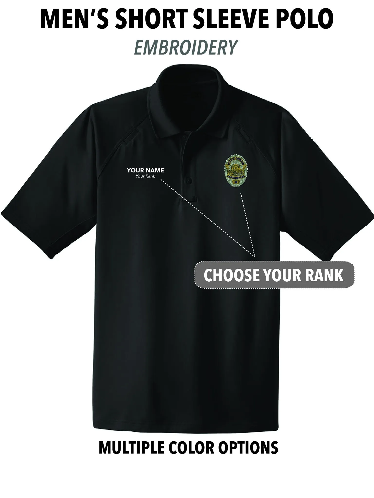 Atascadero Police - Men's Embroidered Short Sleeve Polo