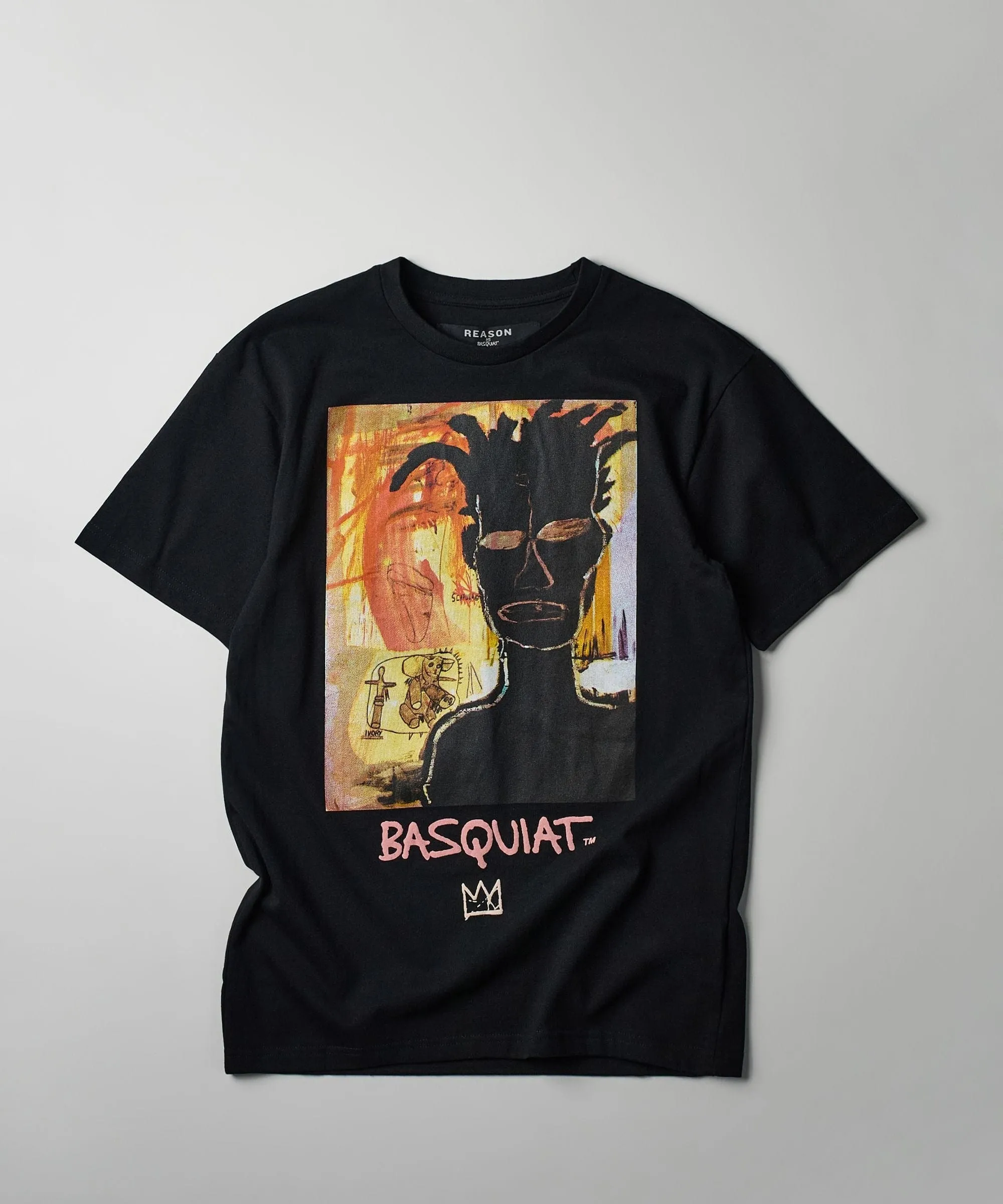 Basquiat Self Portrait Short Sleeve Tee - Black