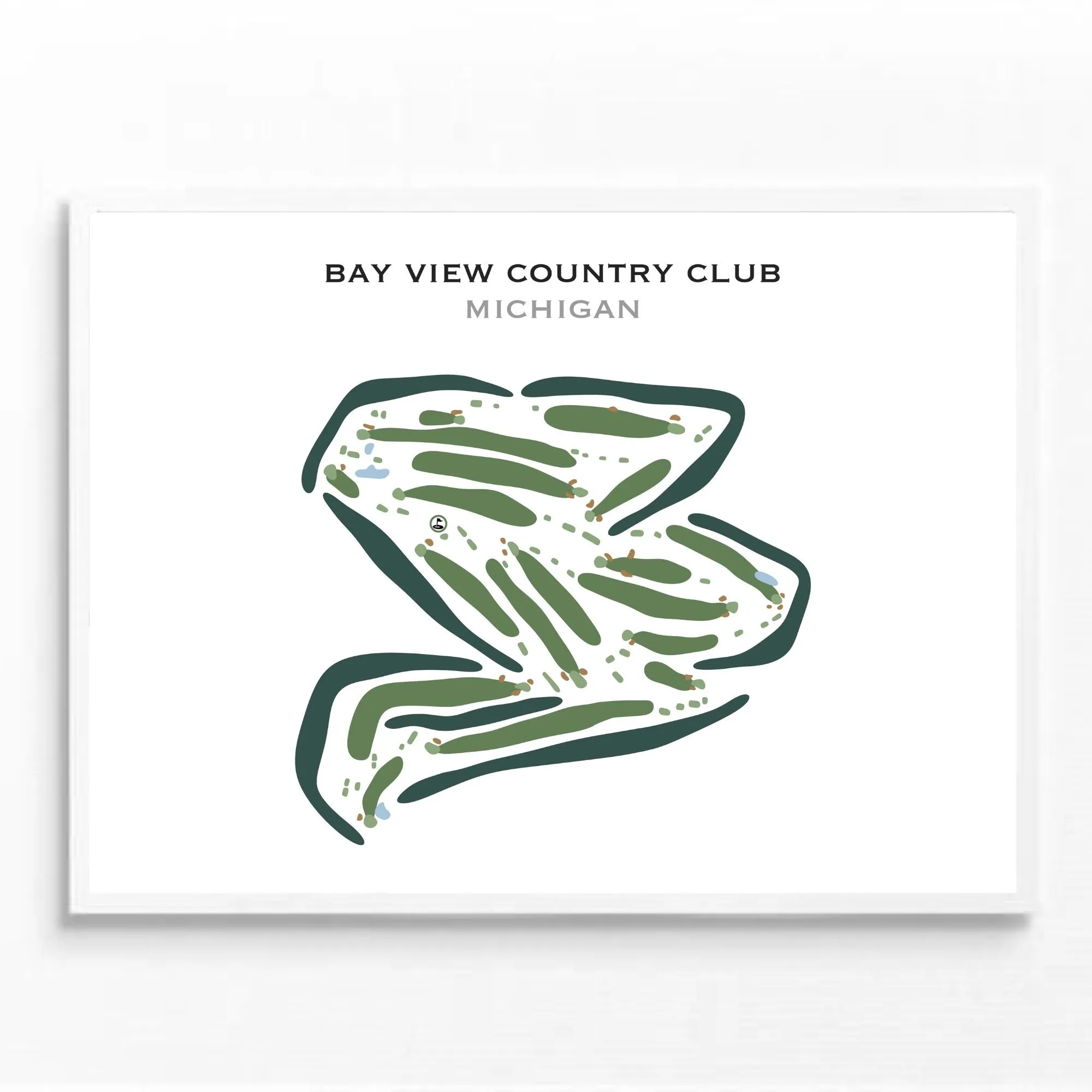 Bay View Country Club, Michigan - Printed Golf Courses