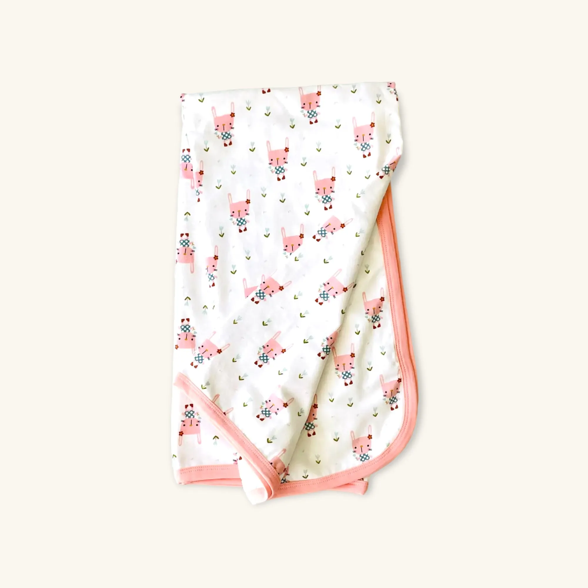 Bunny Reversible Baby Blanket (Organic Jersey)