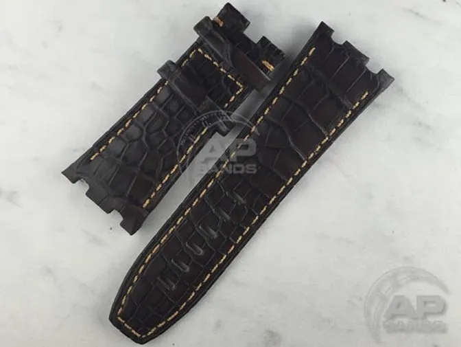 Capolavoro Brown Alligator Leather Strap For Audemars Piguet Royal Oak Offshore 44mm Chronograph 26400