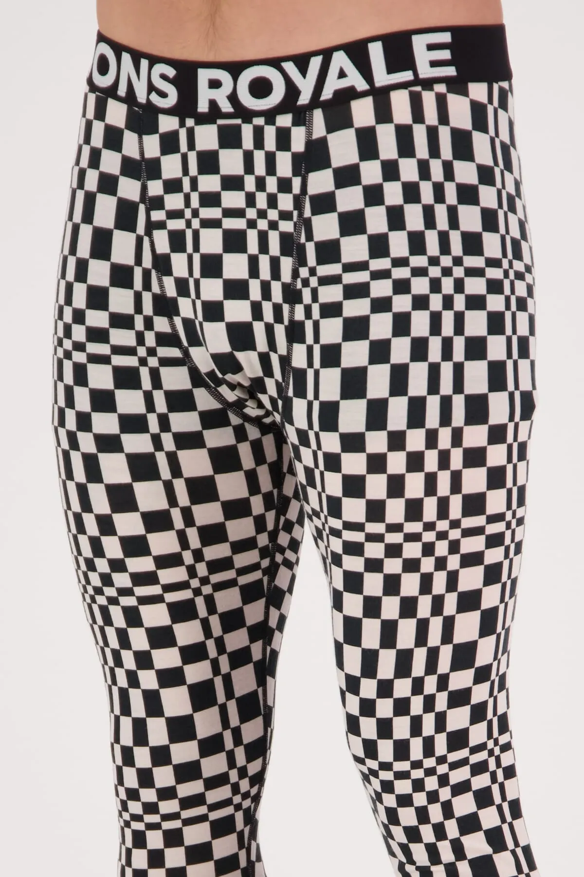 Cascade Merino Base Layer 3/4 Legging - Checkers