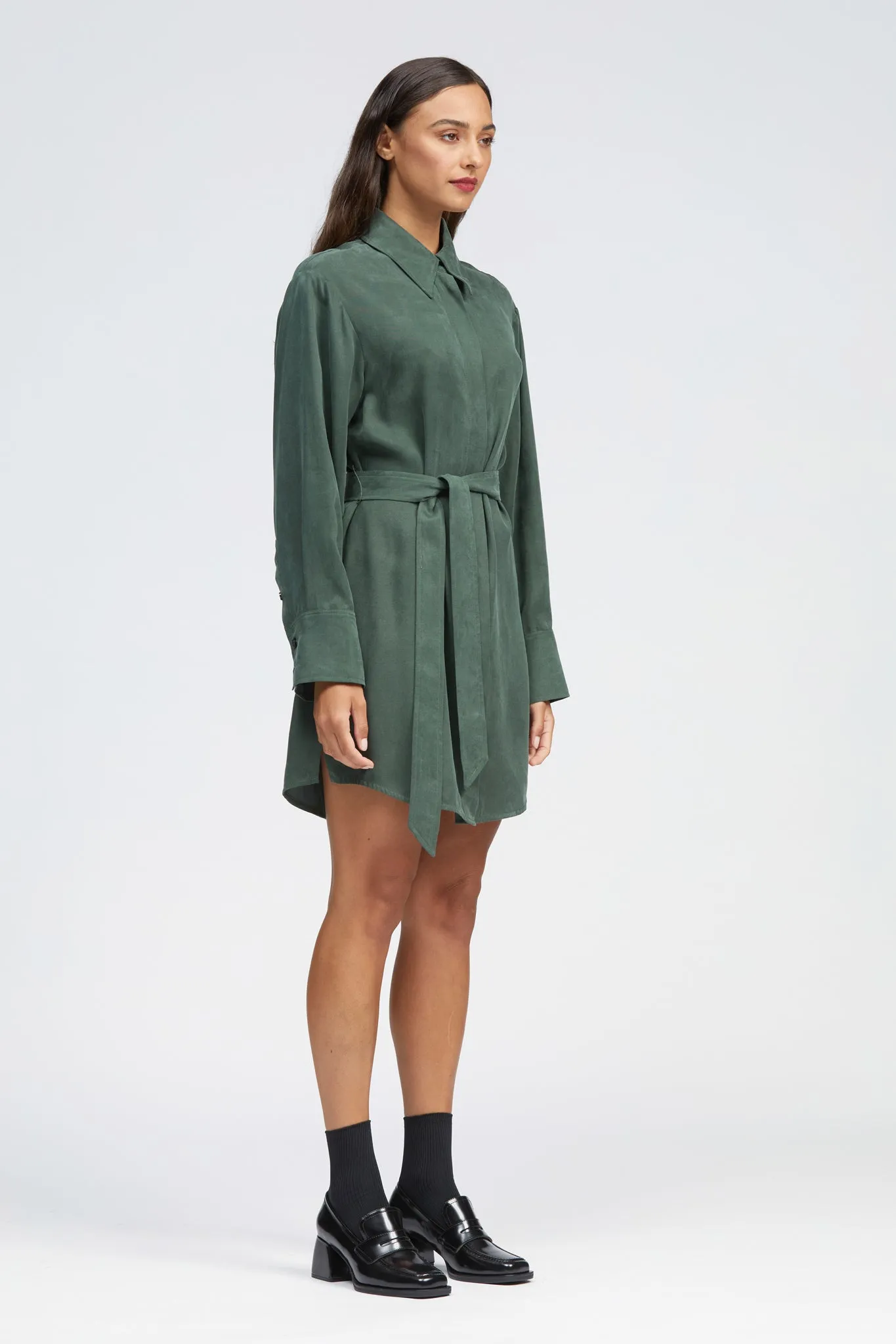 Causeway Dress Dark Green