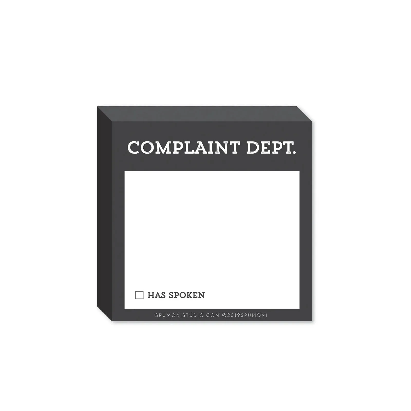 Complaint Department Memo Sticky Pads