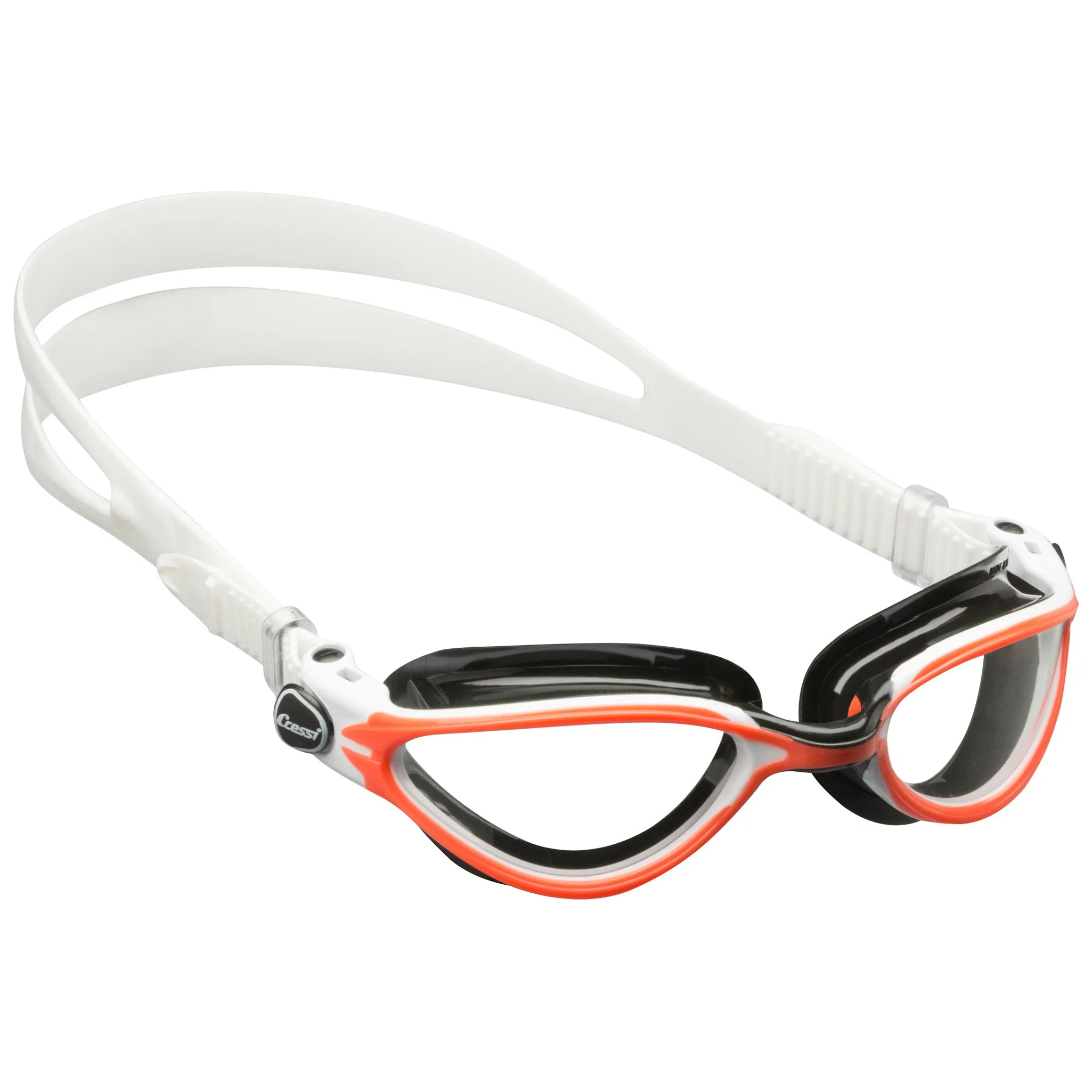 Cressi Thunder Professional Adult Swim Goggles with Wide View Ergonomic Anti-Scratch Lens