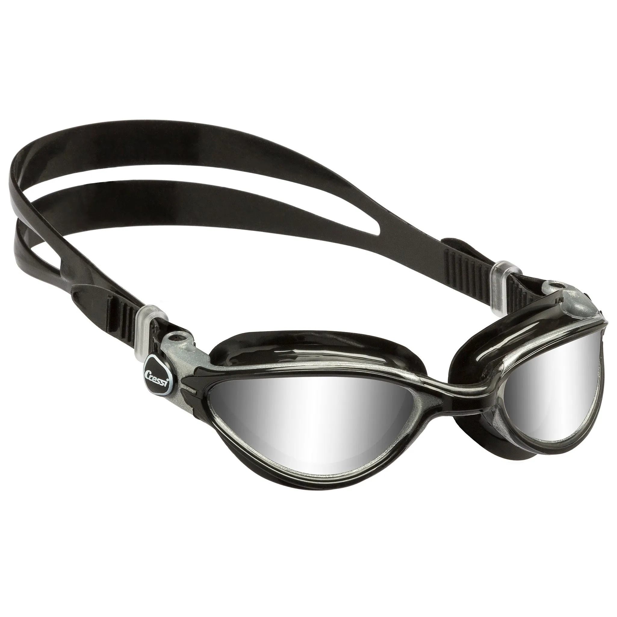 Cressi Thunder Professional Adult Swim Goggles with Wide View Ergonomic Anti-Scratch Lens