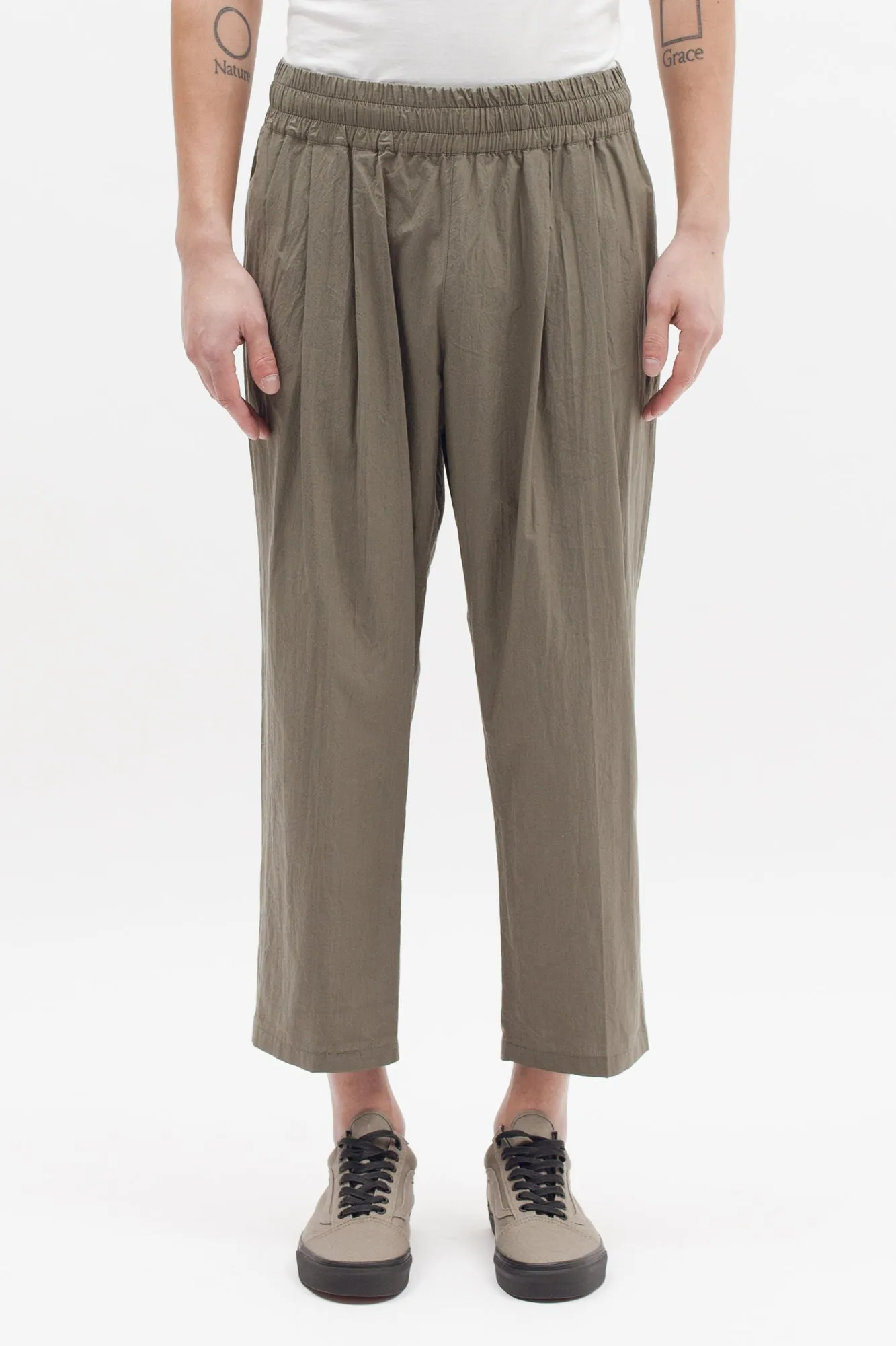 Cropped Trouser - Olive