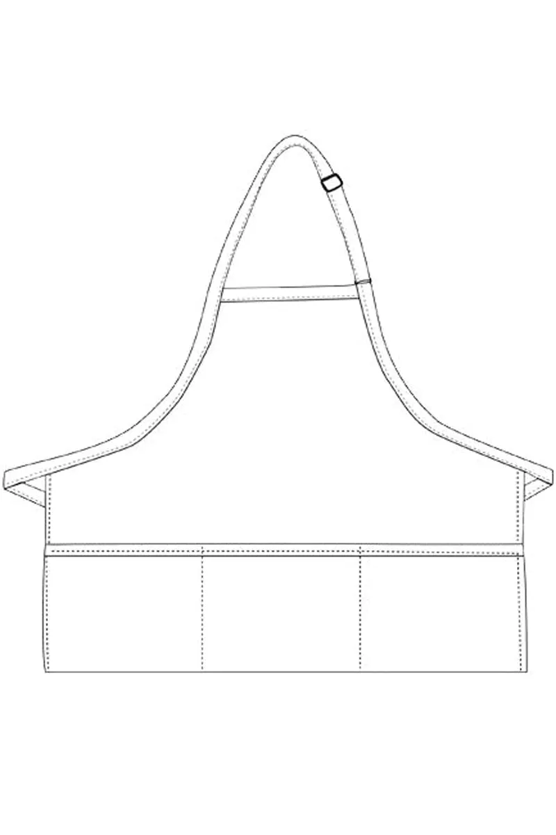 Deluxe Bib Adjustable Apron (3 Pockets)