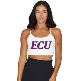 ECU Pirates White Spaghetti Tank