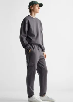 Elastic waist cotton trousers