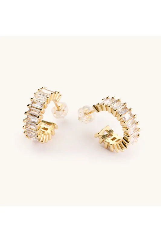 esther gold diamond hoops