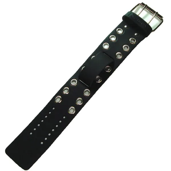 Eyelet Black Leather Cuff