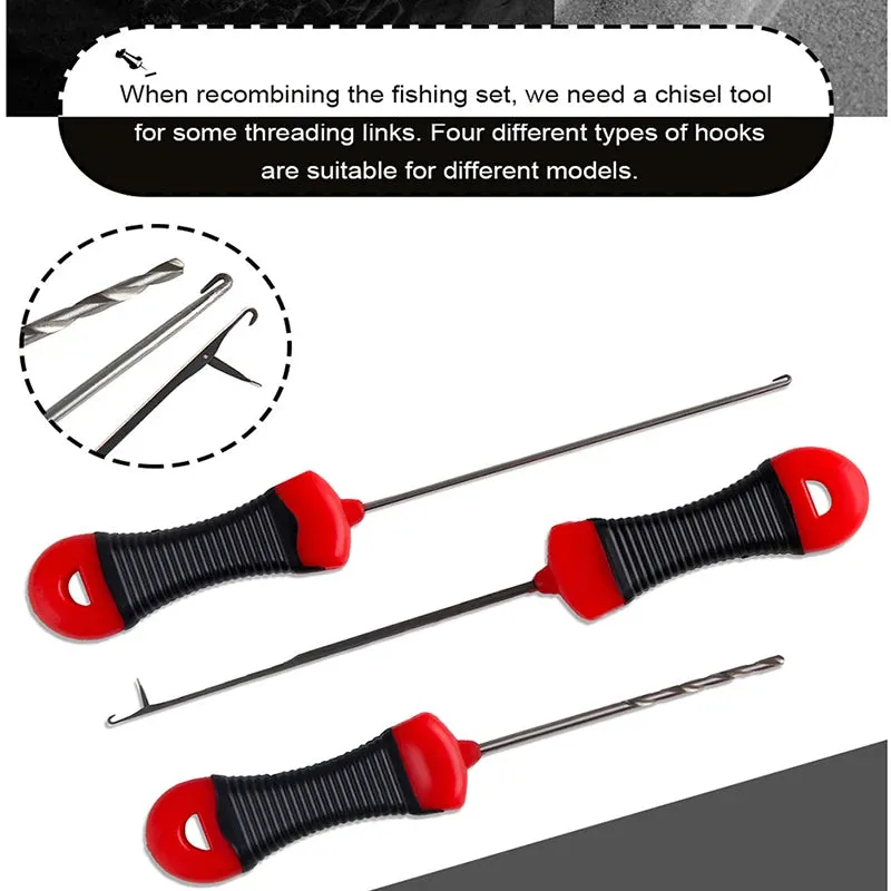 Fishing Gear Hooker Fish Carp Fishing Accessories Boilie Needle Set Kit Tool Baiting Drill Stringer Needle Fishing Tool