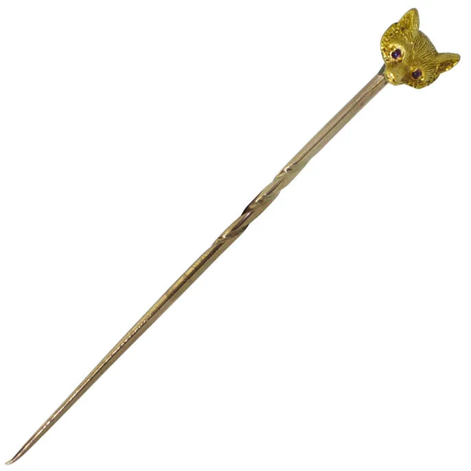 Fox Head Stick Pin