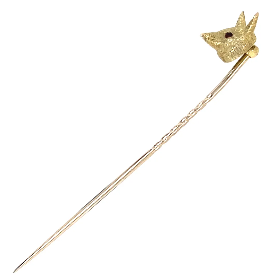 Fox Head Tie Pin