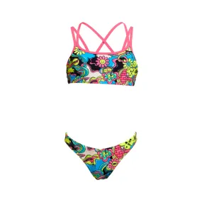 Funkita Girls Criss Cross Two Piece FS33G - Smash Mouth