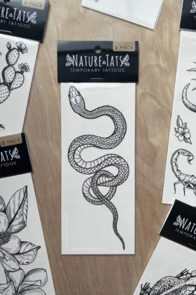 garden snake temporary tattoo