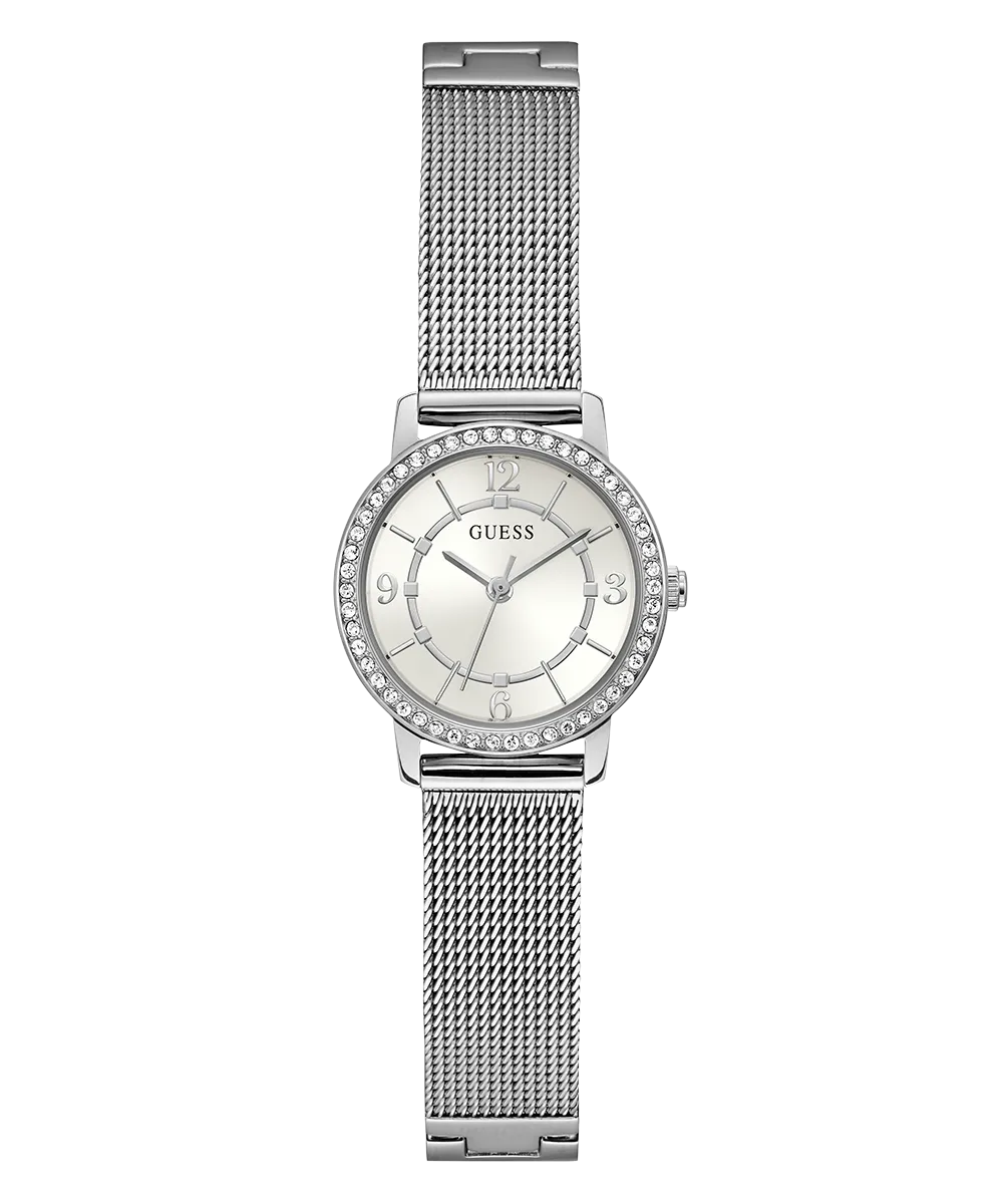 GUESS Ladies Silver Tone Analog Watch