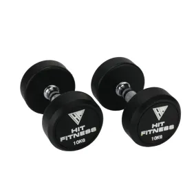 Hit Fitness Round Rubber Dumbbells | 10kg