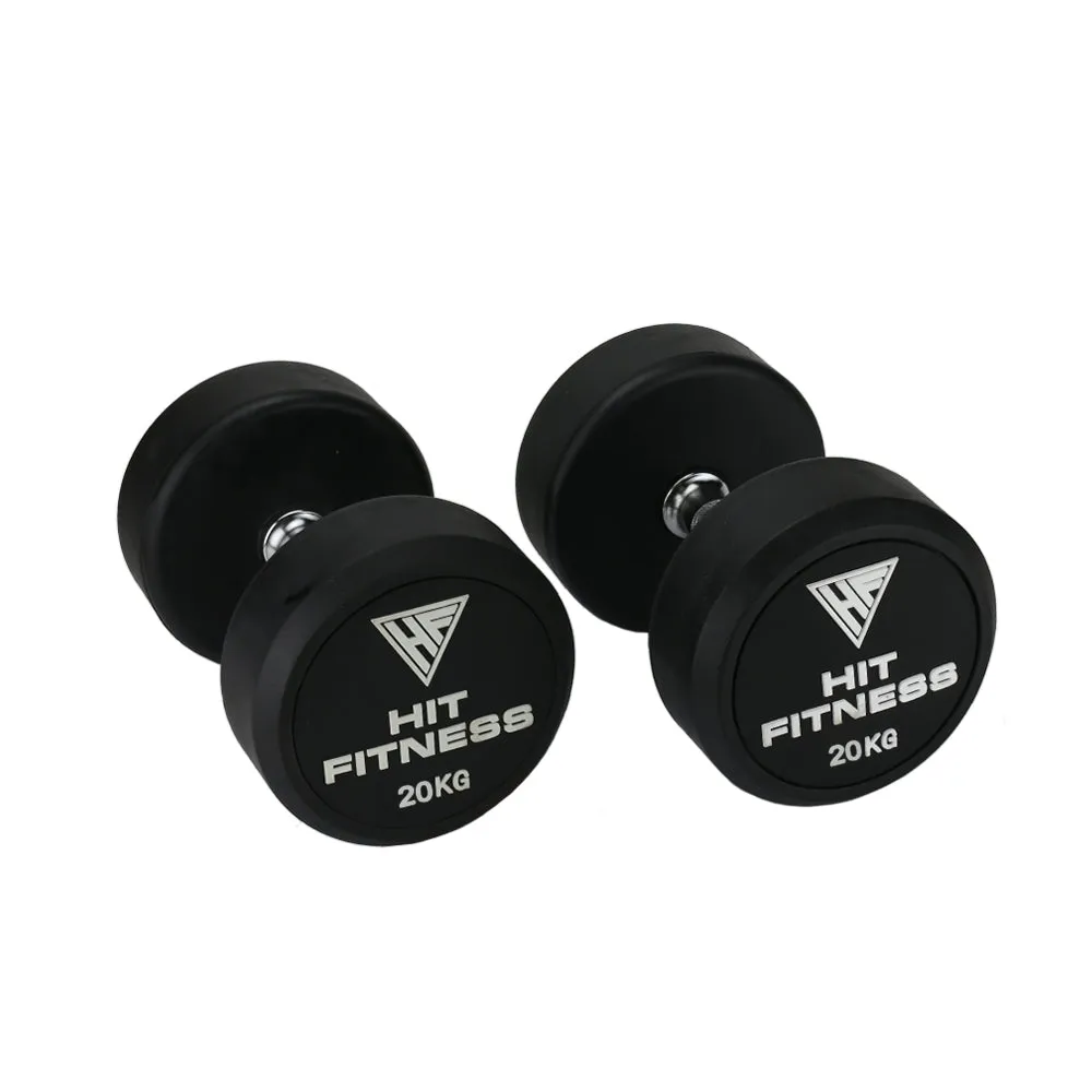 Hit Fitness Round Rubber Dumbbells | 20kg