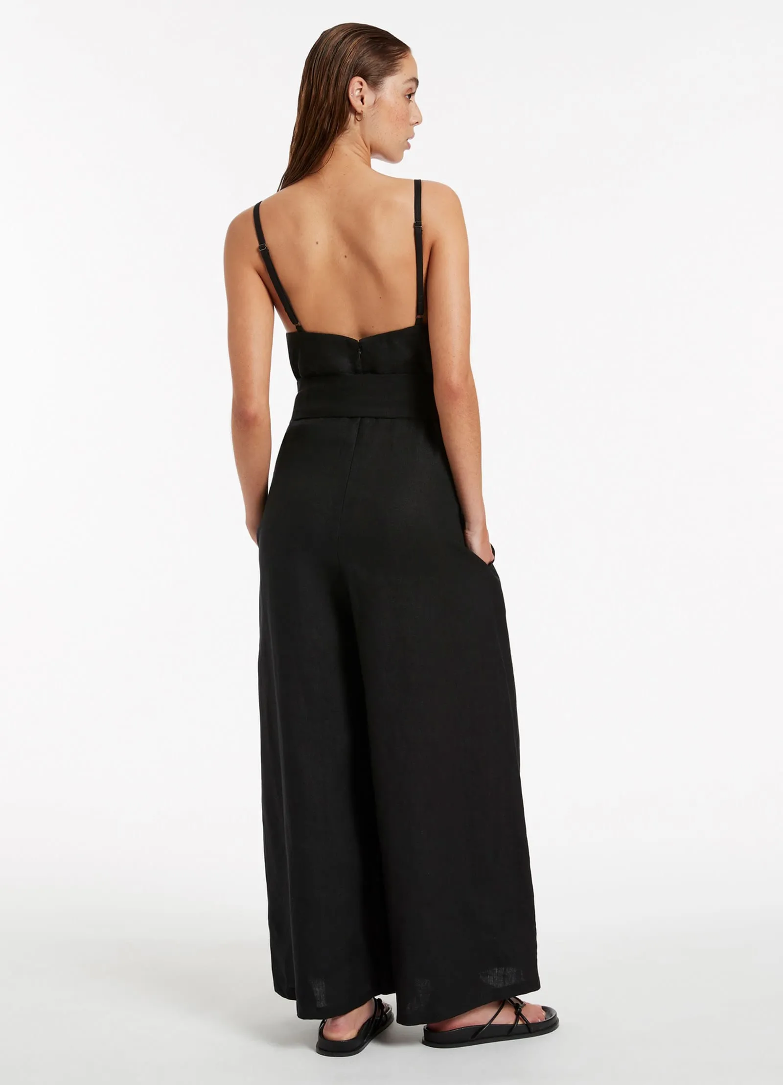 Jetset V-Neckline Jumpsuit - Black