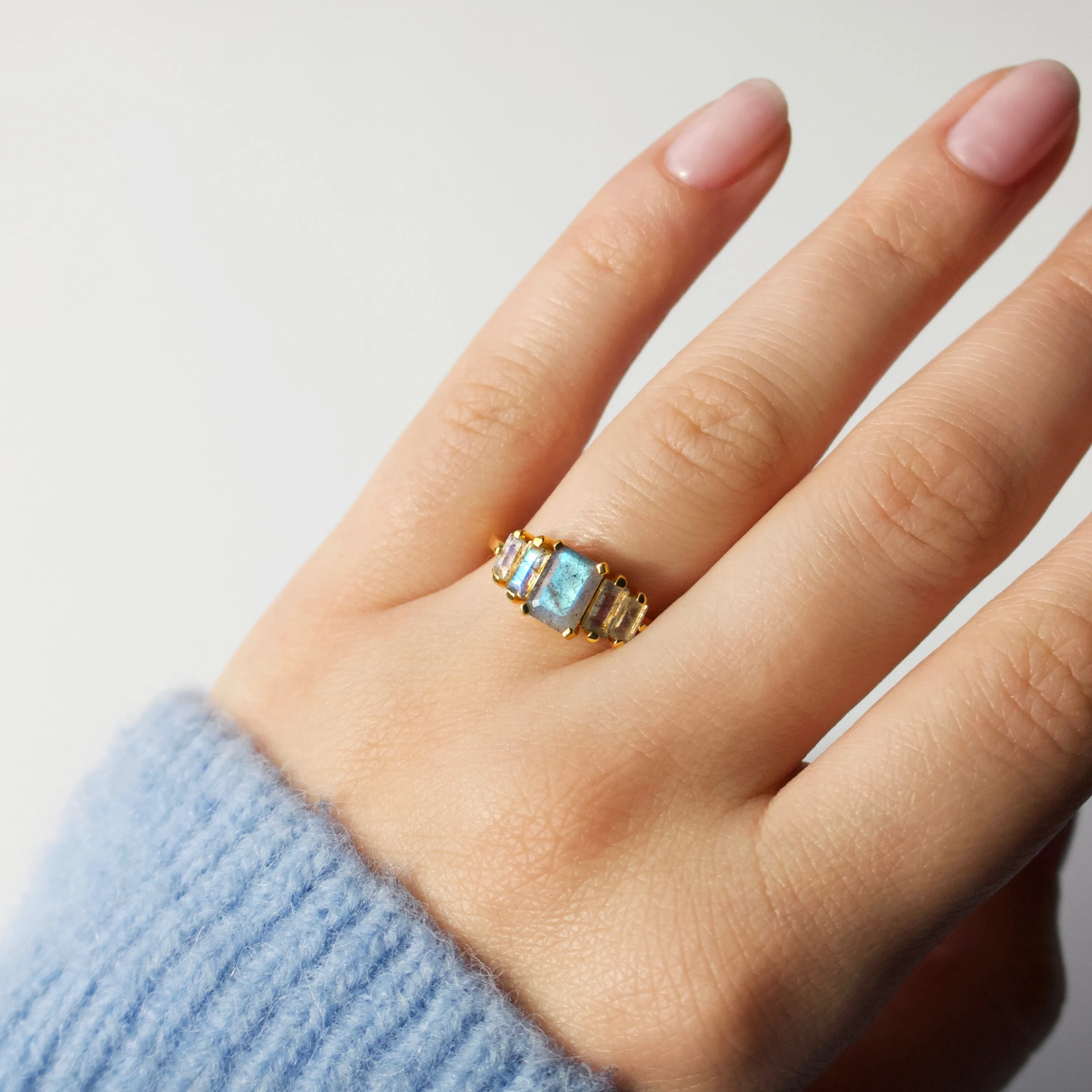 Labradorite Deco Ring