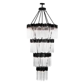 Matrix 309C30MBFG 30-Light Chandelier - Matte Black/French Gold