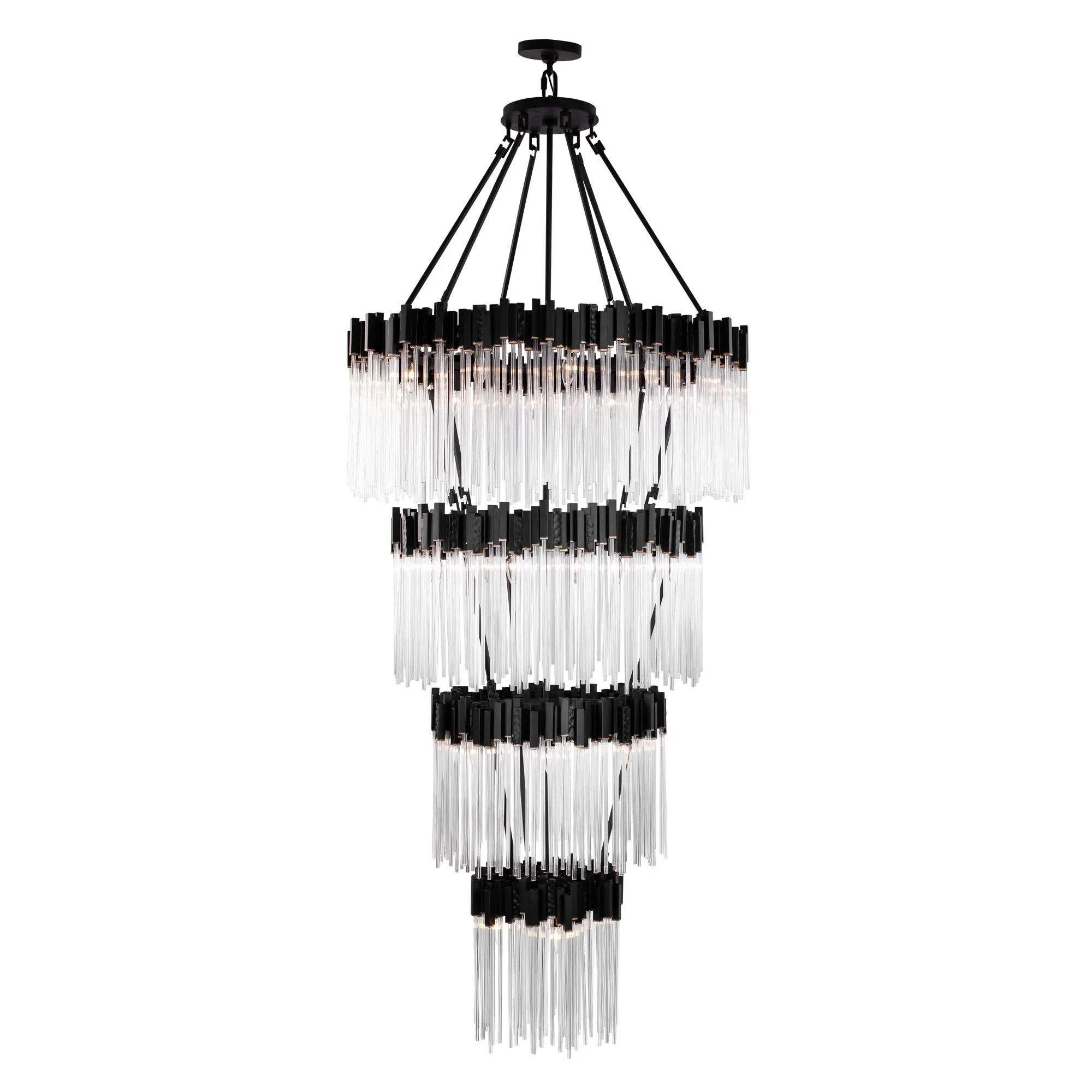 Matrix 309C30MBFG 30-Light Chandelier - Matte Black/French Gold