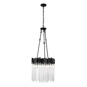 Matrix 309P06MBFG 6-Light Pendant Light - Matte Black/French Gold