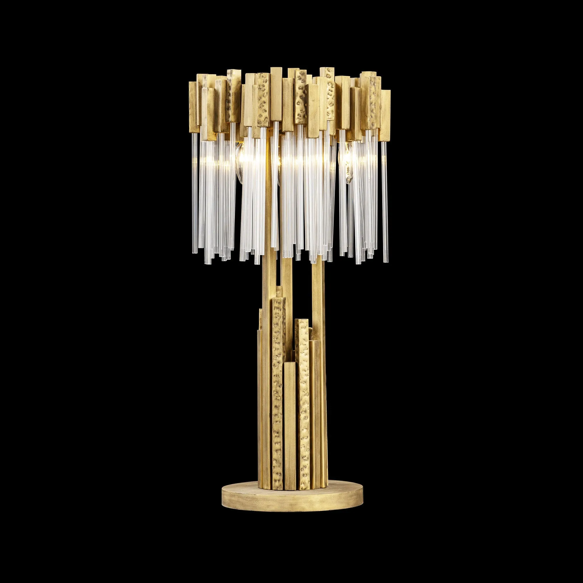 Matrix 309T03HG 3-Light Table Lamp - Havana Gold