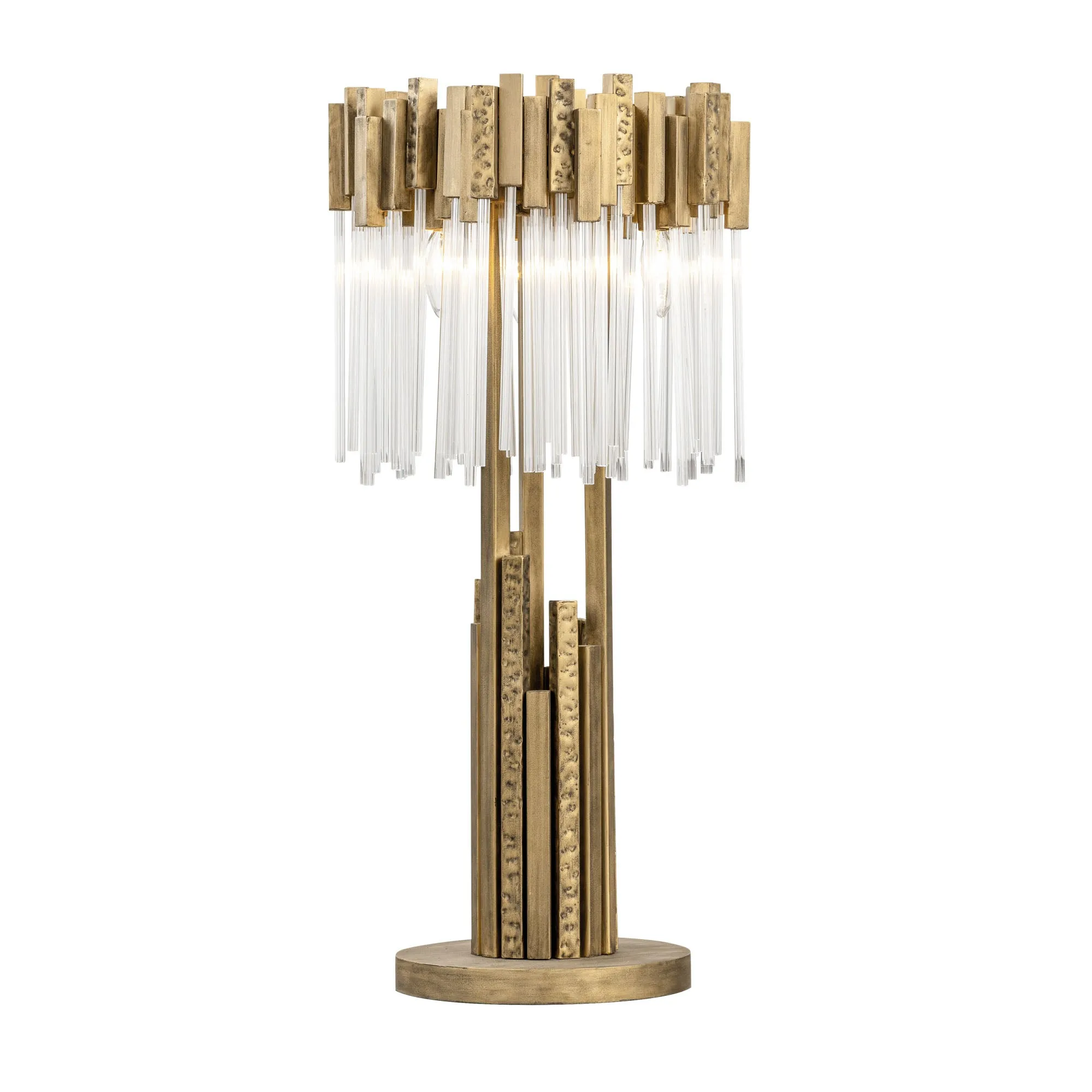 Matrix 309T03HG 3-Light Table Lamp - Havana Gold