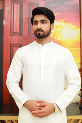 Men Premium Jamawar Kurta White