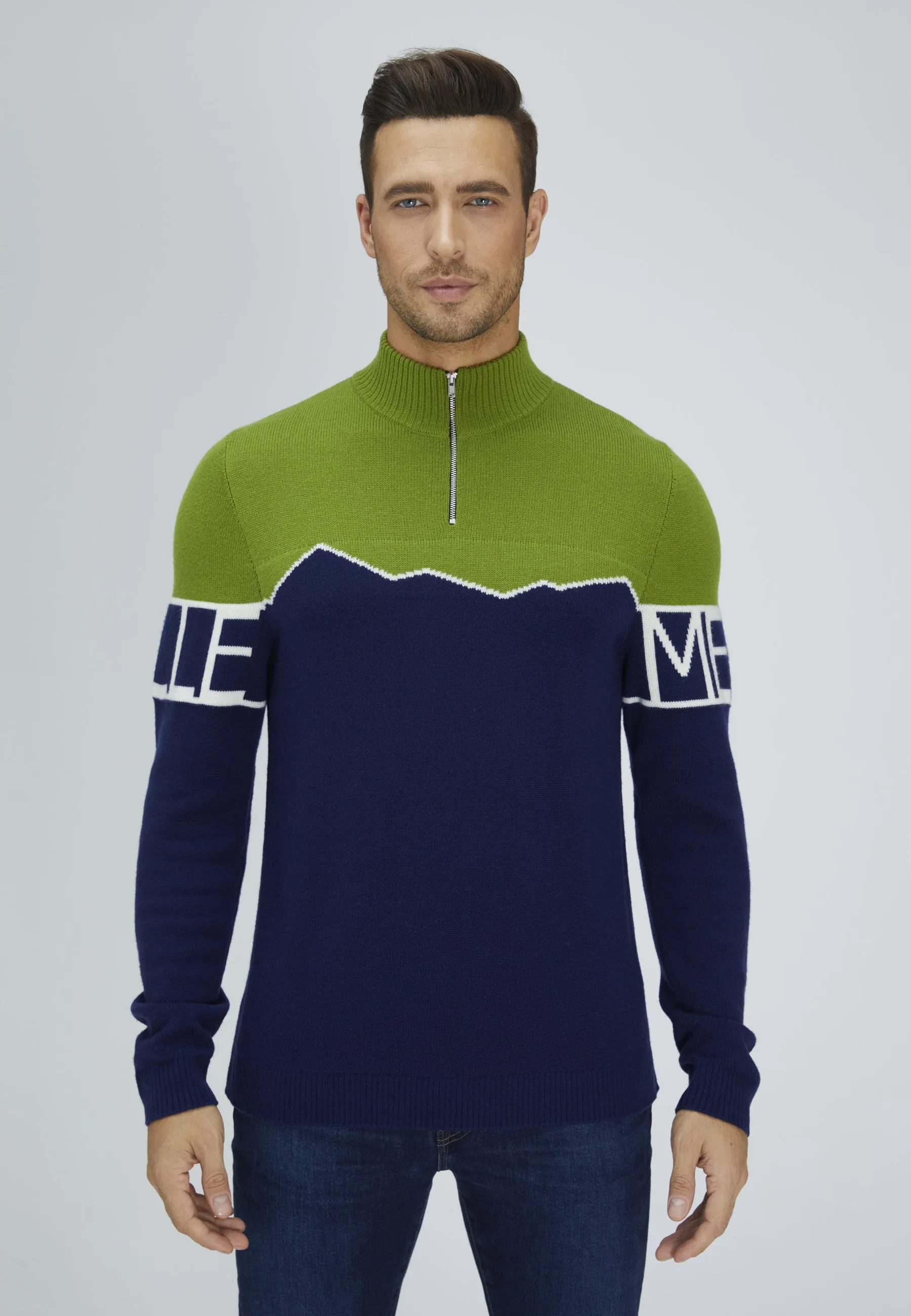 Merino Super Fine Mountain Print Sweater