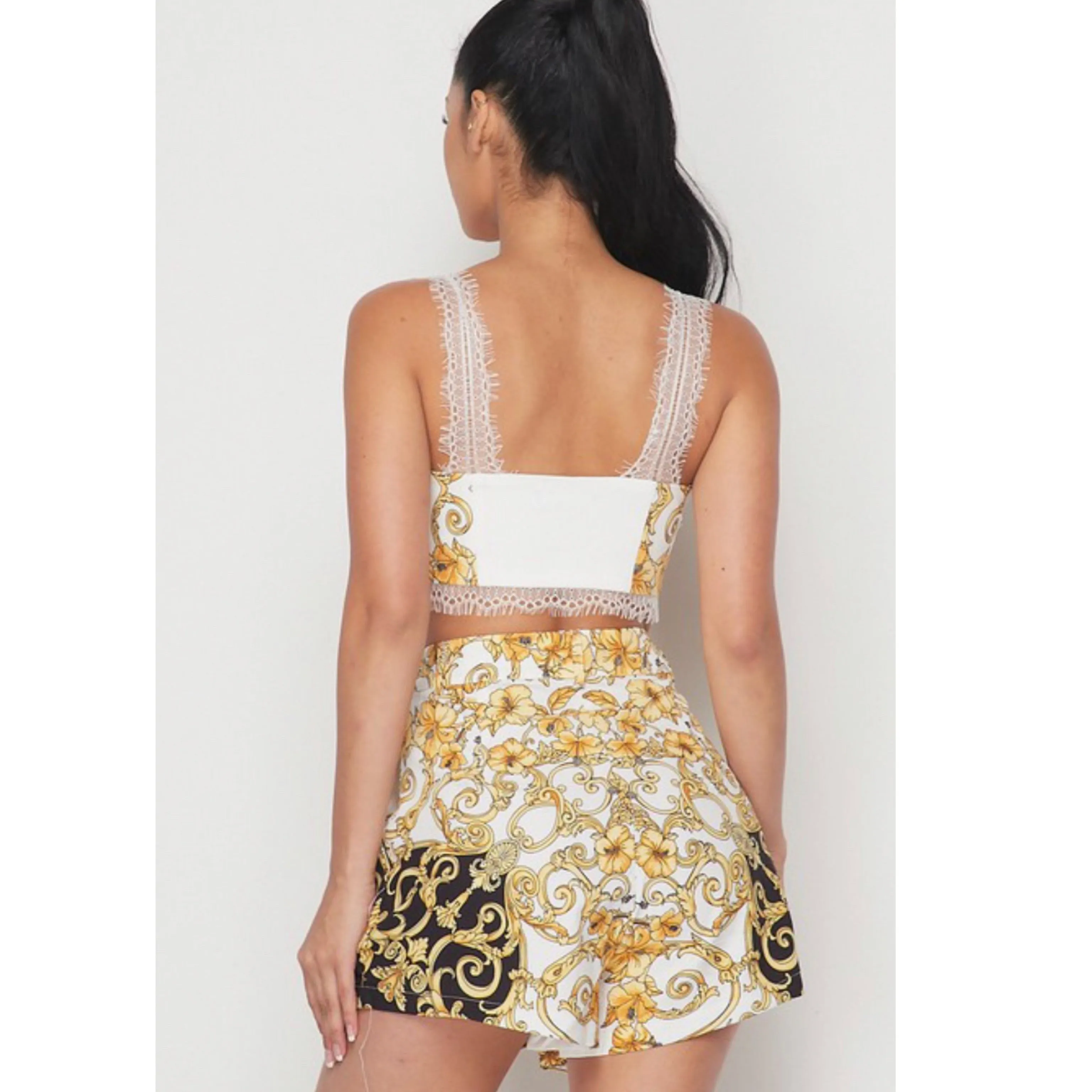 Mia Printed Shorts Set