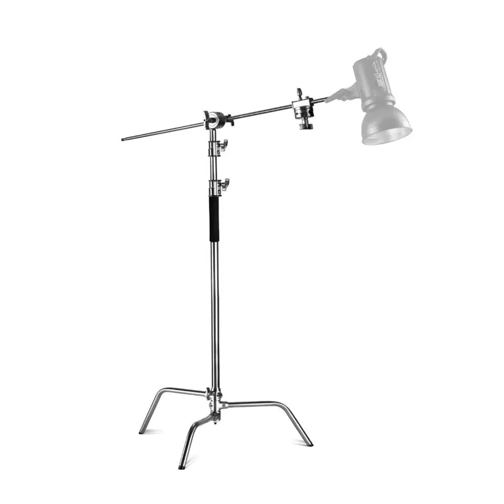 Neewer 20kg Load Silver C-Stand with Boom Arm with Wheels (DEMO STOCK)