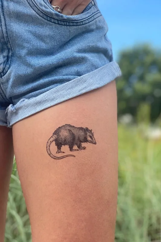 opossum temporary tattoo