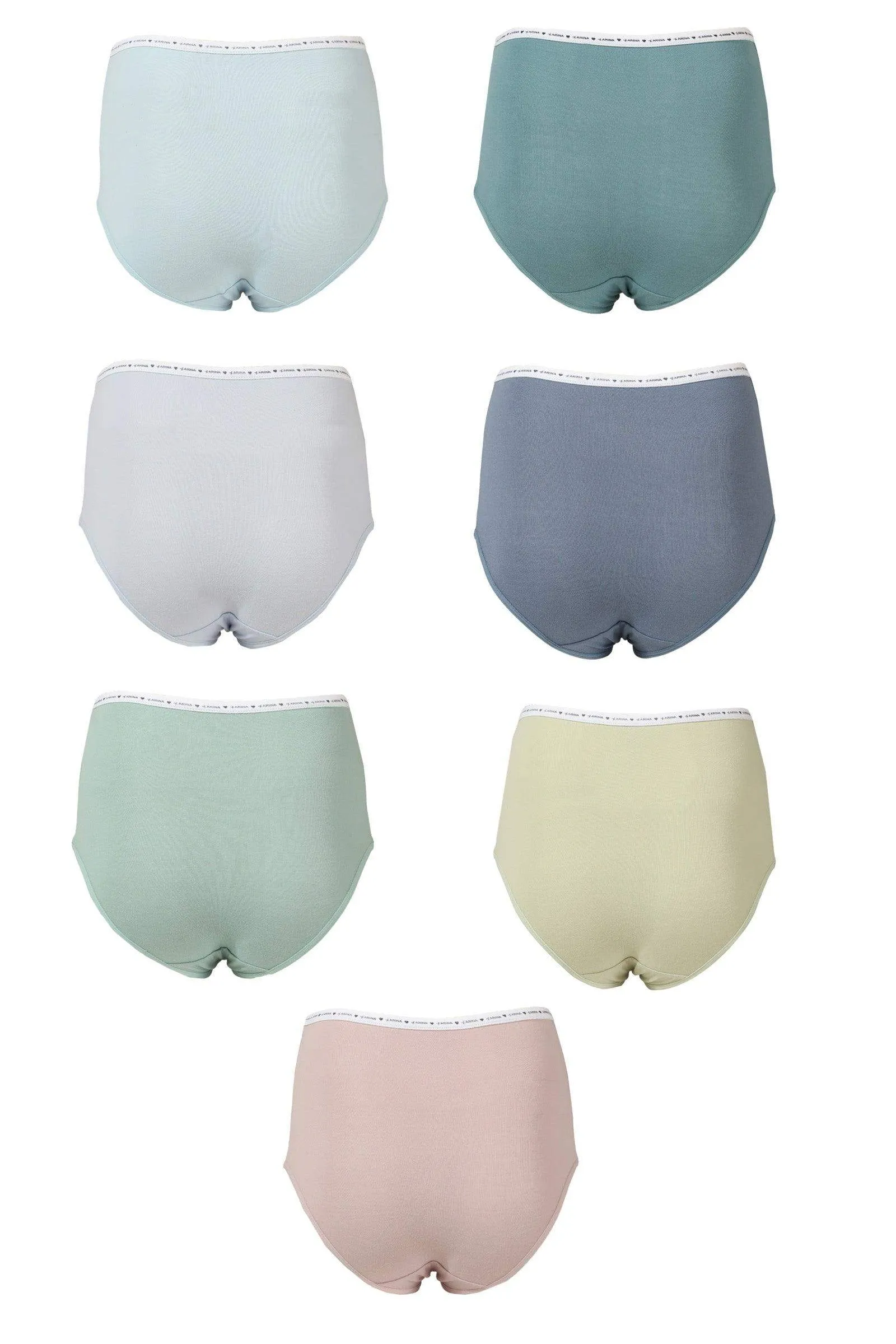 Pack of 7 Plain Full Brief Panties